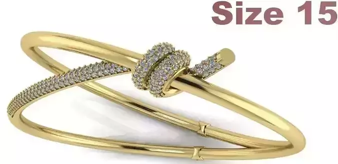 Knot Bracelet With Diamonds - Size 15