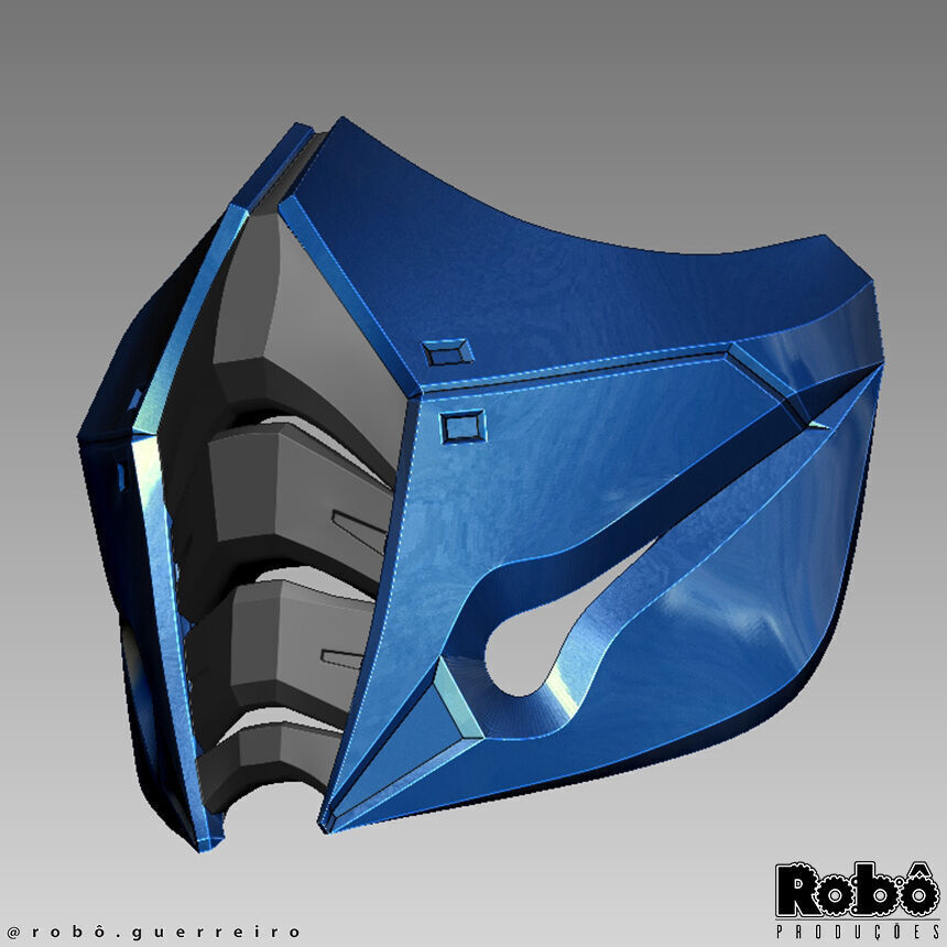 Sub-Zero Injustice 2 Great Master Assassin Mask - Cosplay 3D print model_4