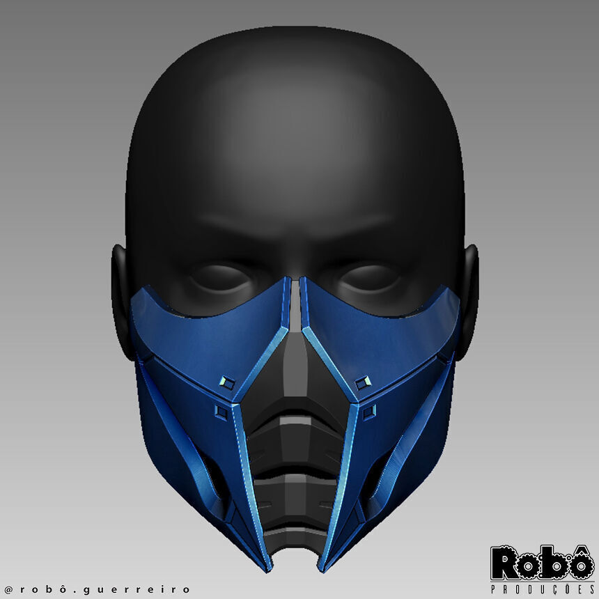 Sub-Zero Injustice 2 Great Master Assassin Mask - Cosplay 3D print model_5