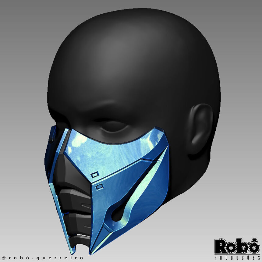 Sub-Zero Injustice 2 Great Master Assassin Mask - Cosplay 3D print model_6
