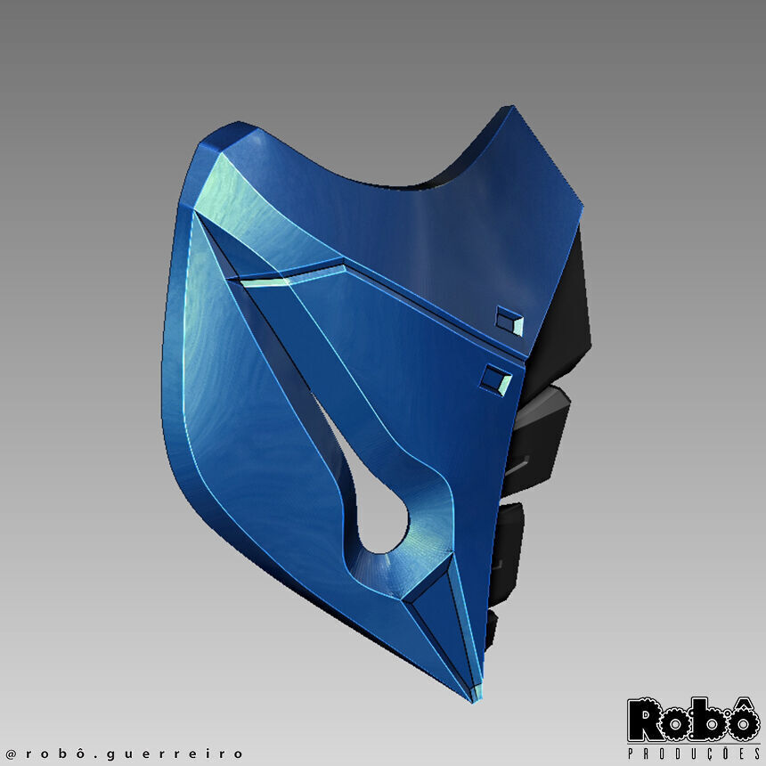 Sub-Zero Injustice 2 Great Master Assassin Mask - Cosplay 3D print model_3