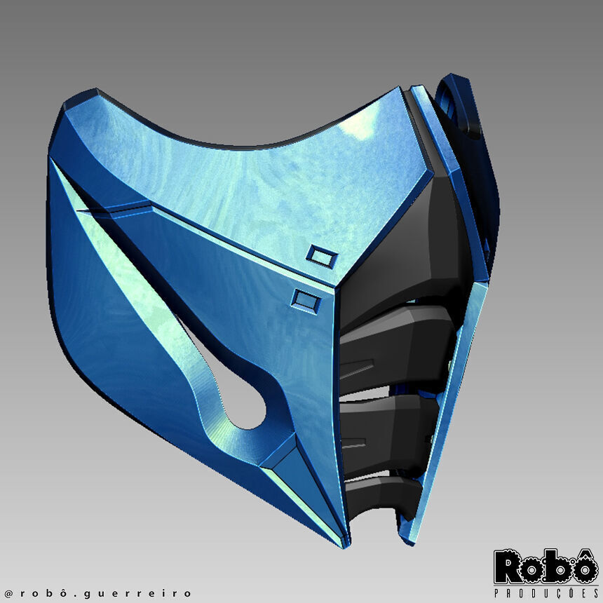 Sub-Zero Injustice 2 Great Master Assassin Mask - Cosplay 3D print model_2