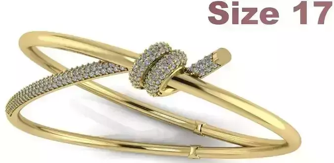 Knot Bracelet With Diamonds - Size 17