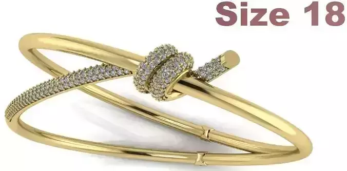 Knot Bracelet With Diamonds - Size 18