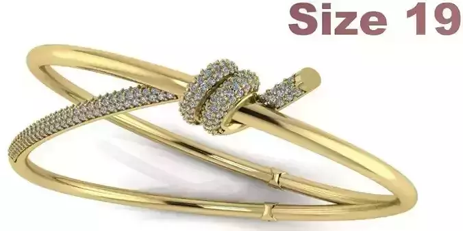 Knot Bracelet With Diamonds - Size 19