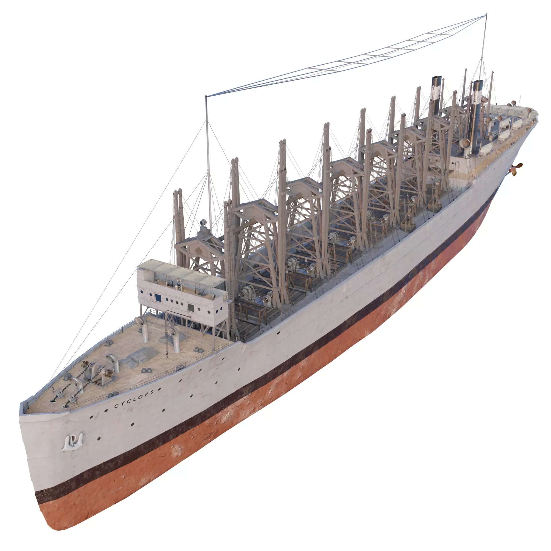 USS Cyclops - AC-4 - Collier Ship 3D model_0