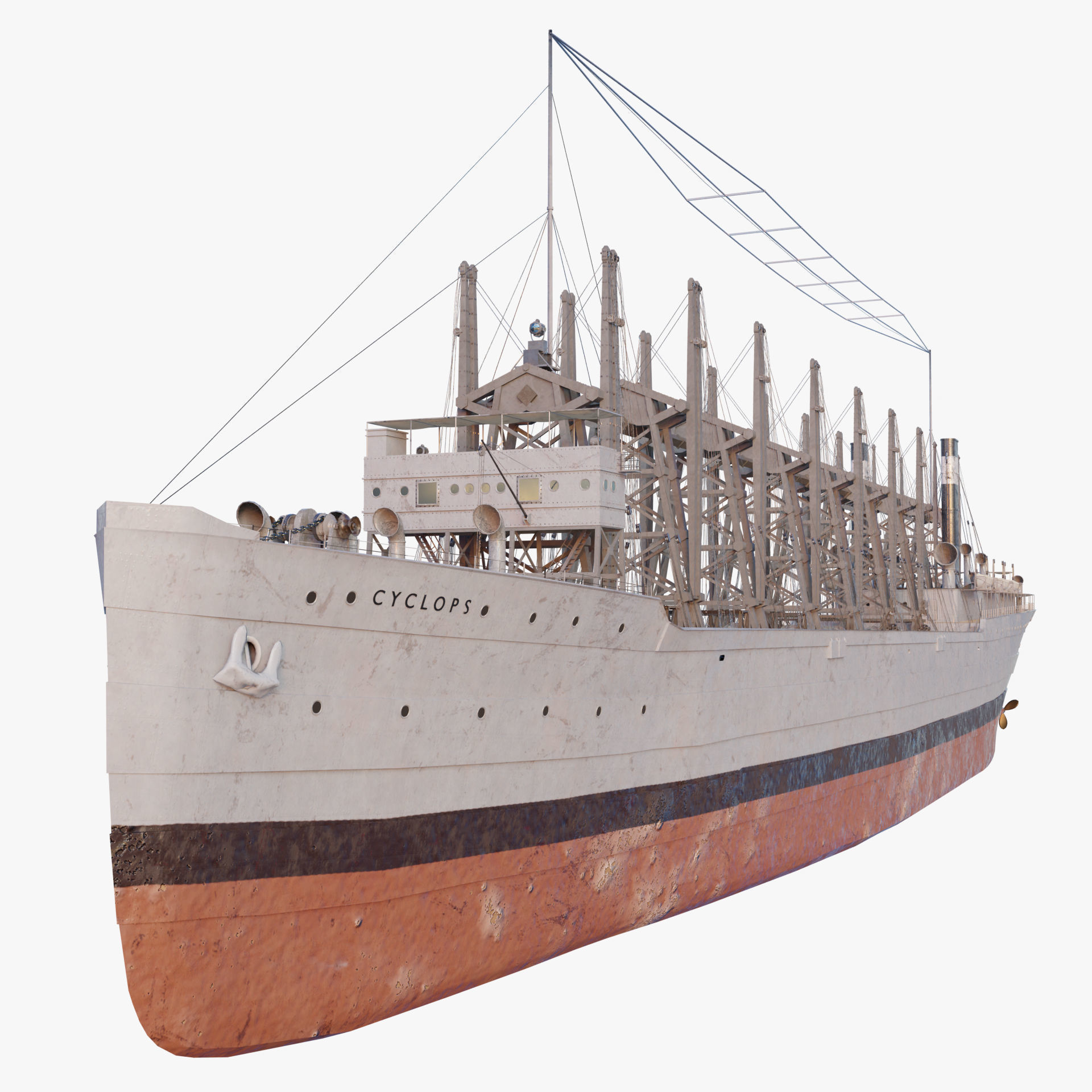 USS Cyclops - AC-4 - Collier Ship 3D model_6