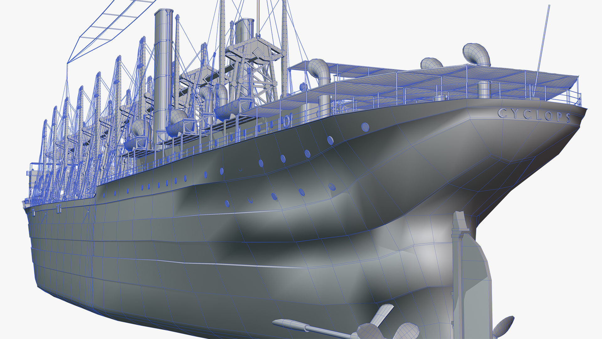 USS Cyclops - AC-4 - Collier Ship 3D model_14