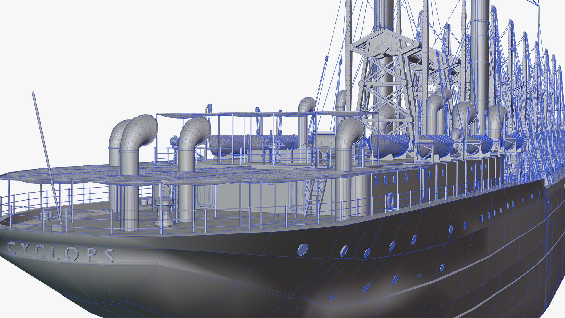 USS Cyclops - AC-4 - Collier Ship 3D model_12