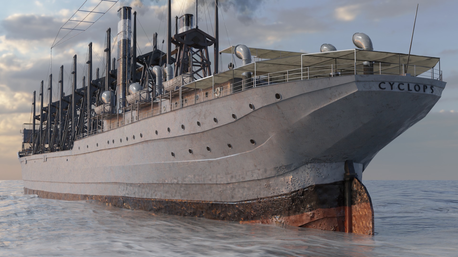 USS Cyclops - AC-4 - Collier Ship 3D model_15