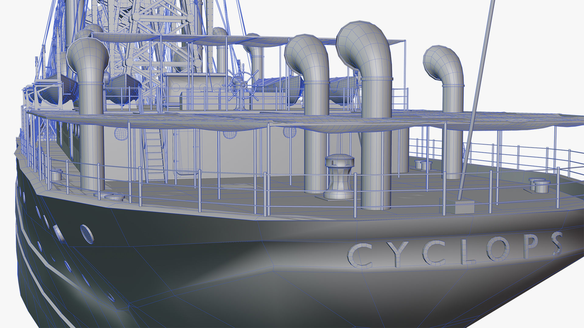 USS Cyclops - AC-4 - Collier Ship 3D model_44