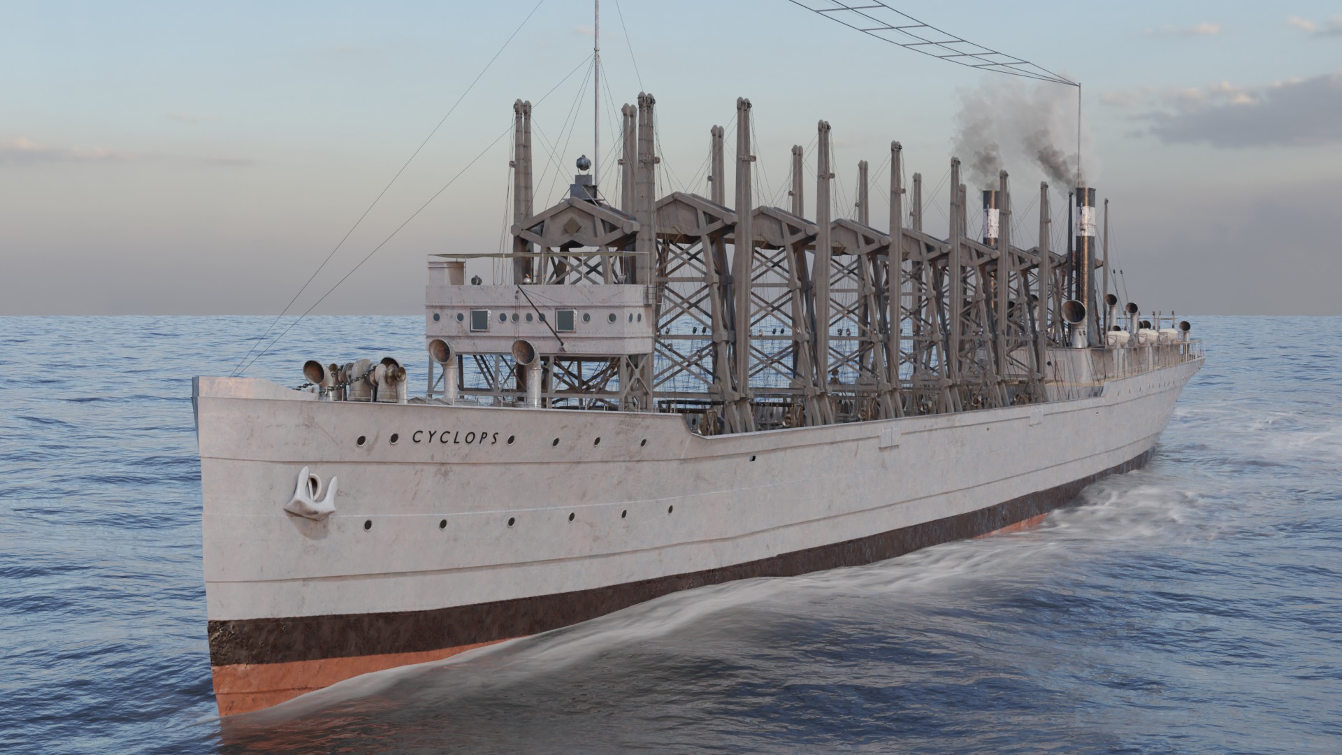 USS Cyclops - AC-4 - Collier Ship 3D model_9