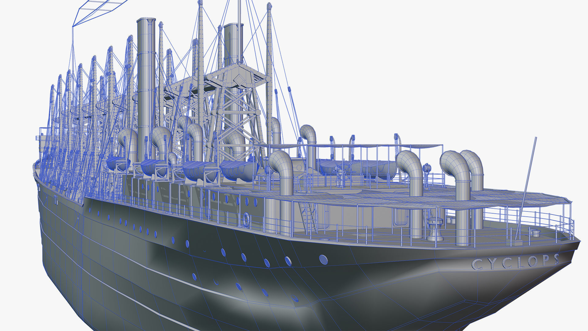 USS Cyclops - AC-4 - Collier Ship 3D model_42