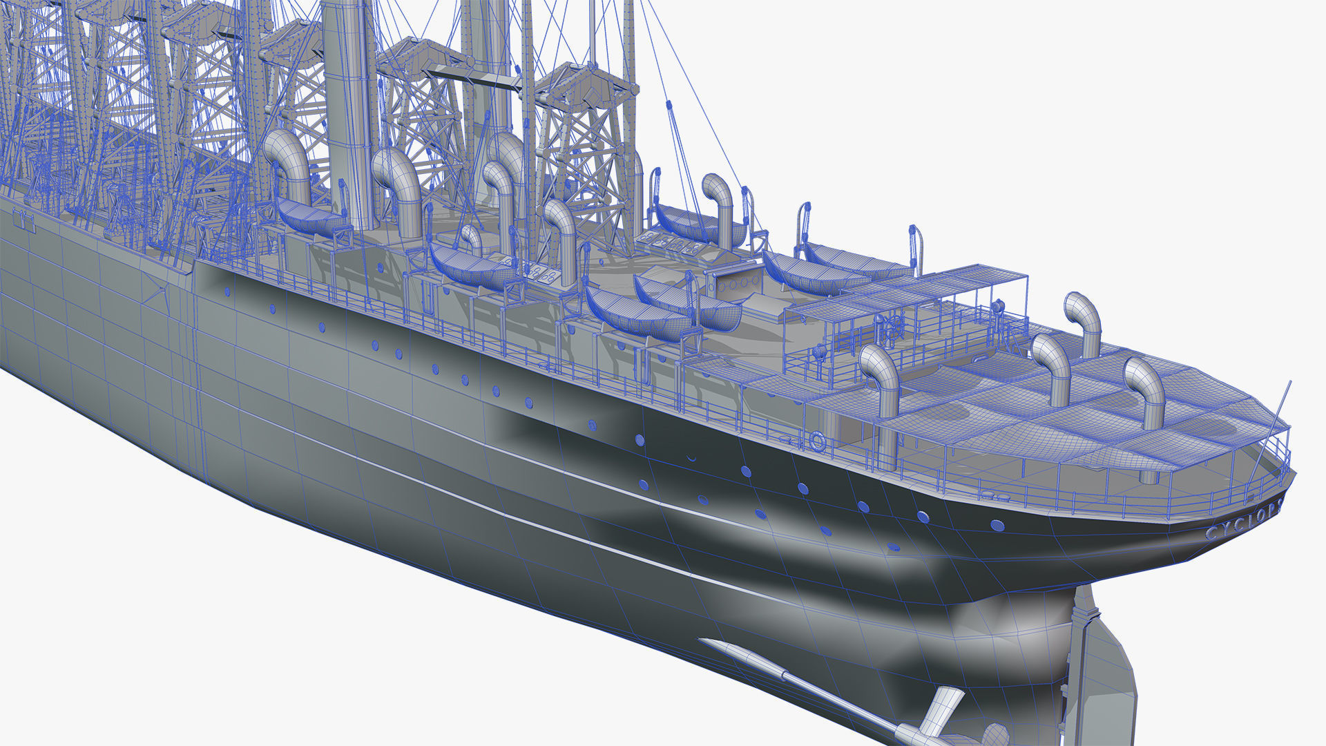 USS Cyclops - AC-4 - Collier Ship 3D model_40