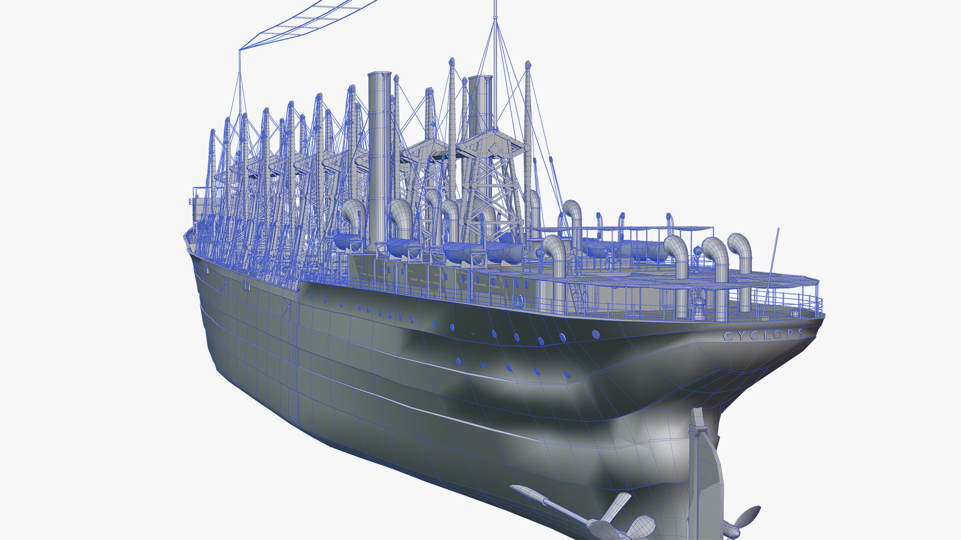 USS Cyclops - AC-4 - Collier Ship 3D model_16