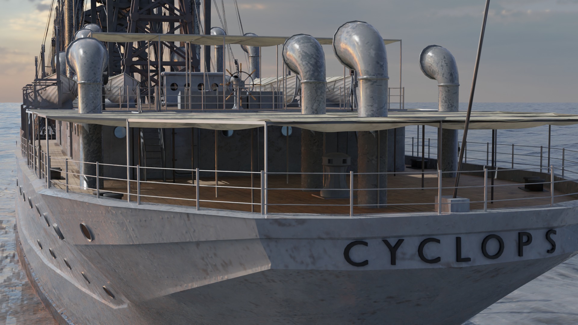 USS Cyclops - AC-4 - Collier Ship 3D model_45