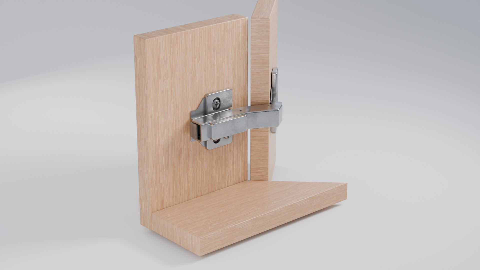 Cabinet Hydraulic Corner Cup Hinge 45 animated Low-poly 3D model Low-poly 3D model_5