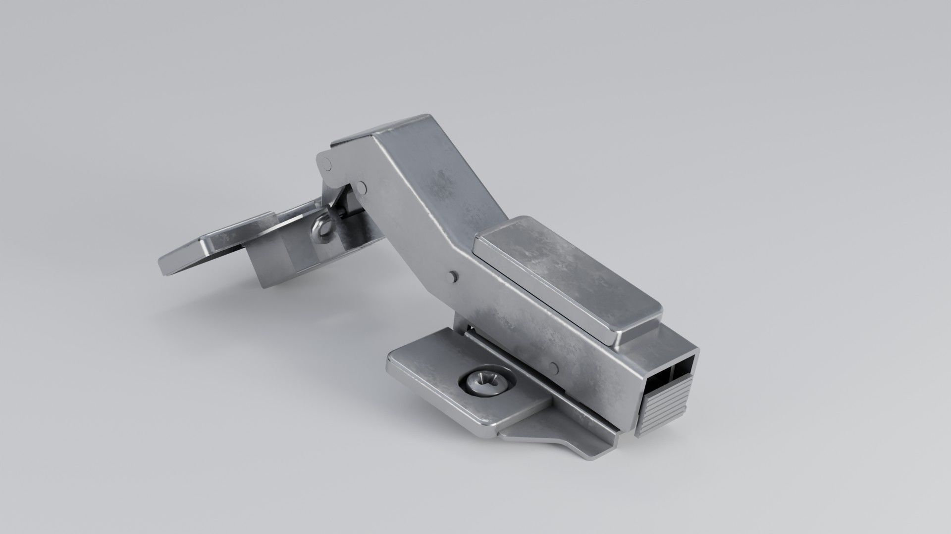 Cabinet Hydraulic Corner Cup Hinge 45 animated Low-poly 3D model Low-poly 3D model_4
