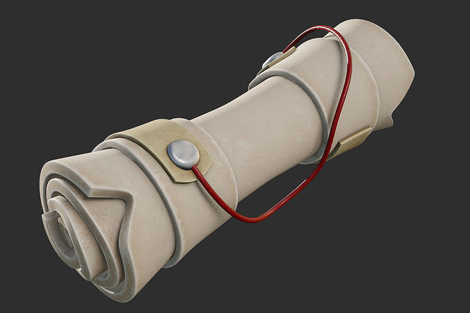 a scroll Low-poly 3D model