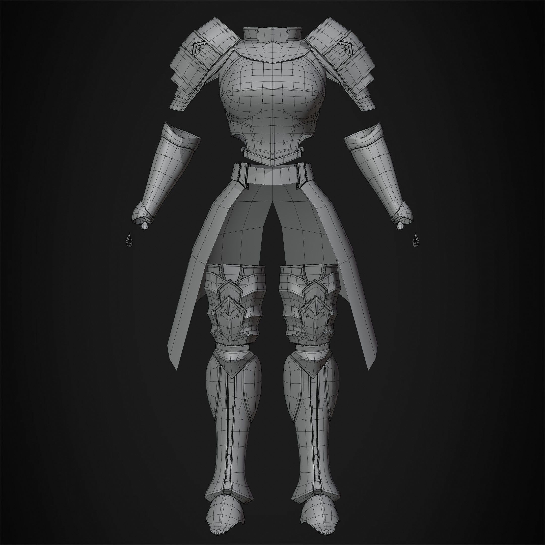 Overlord Leinas Rockbruise Heavy Explosion Armor for Cosplay 3D print model_11