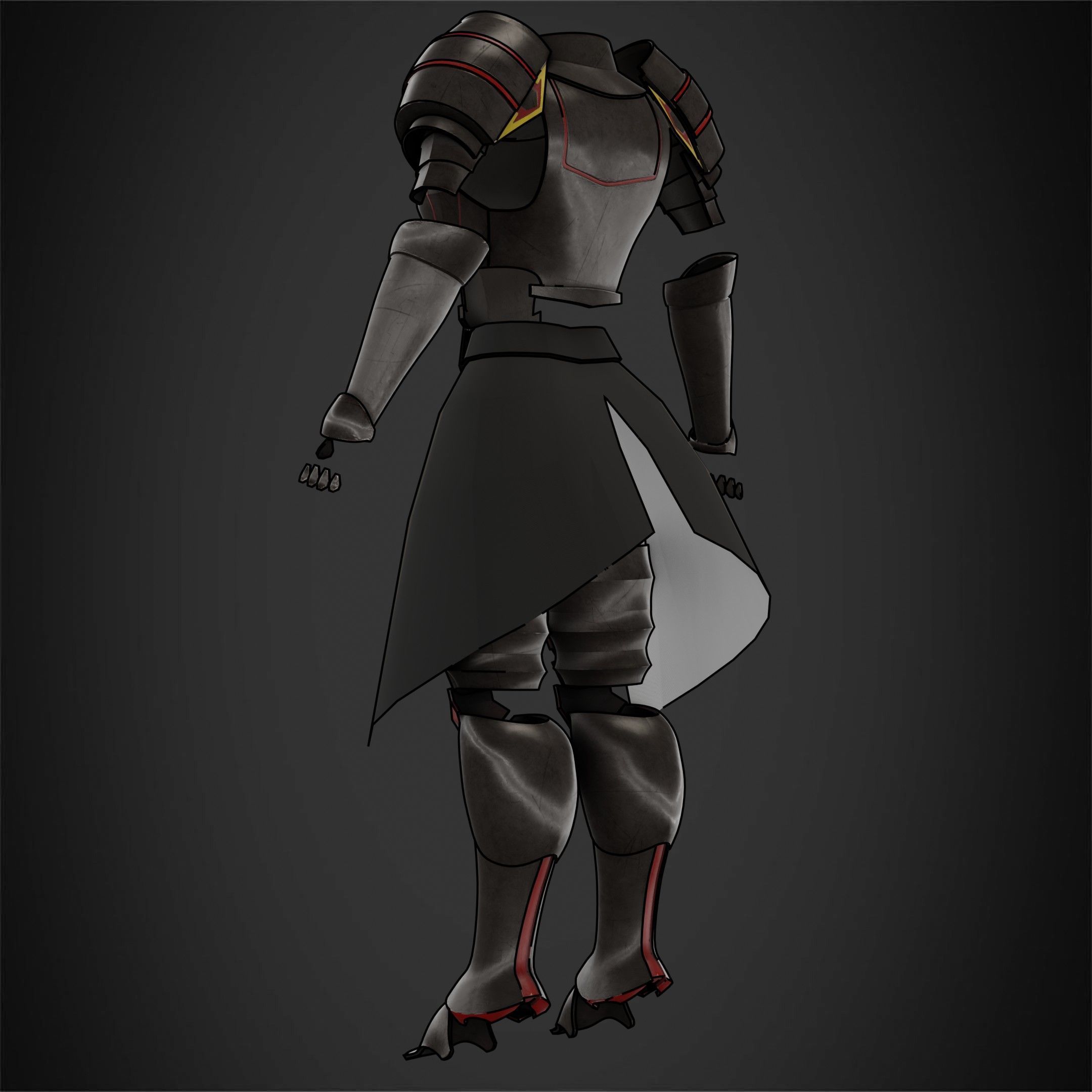 Overlord Leinas Rockbruise Heavy Explosion Armor for Cosplay 3D print model_5