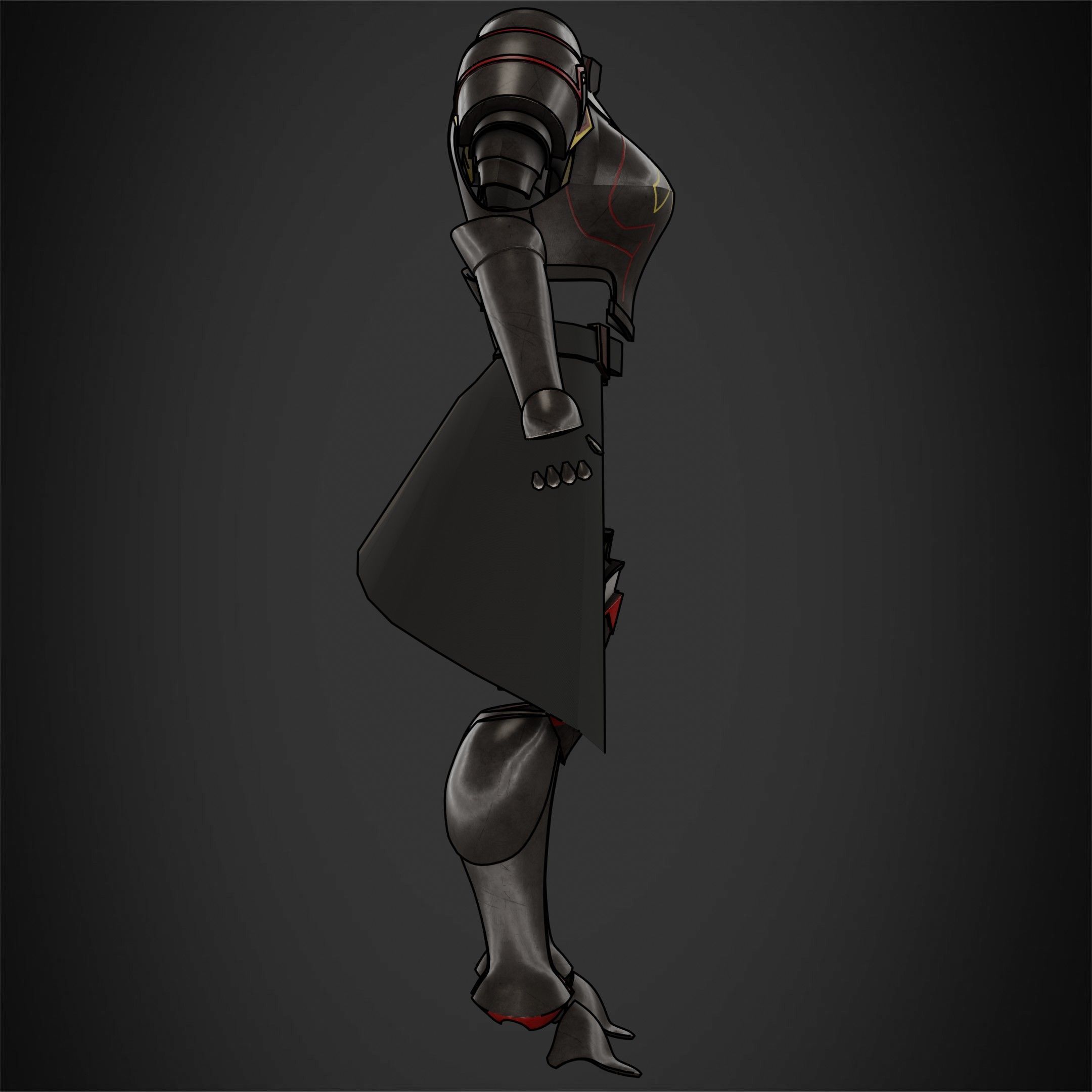 Overlord Leinas Rockbruise Heavy Explosion Armor for Cosplay 3D print model_8