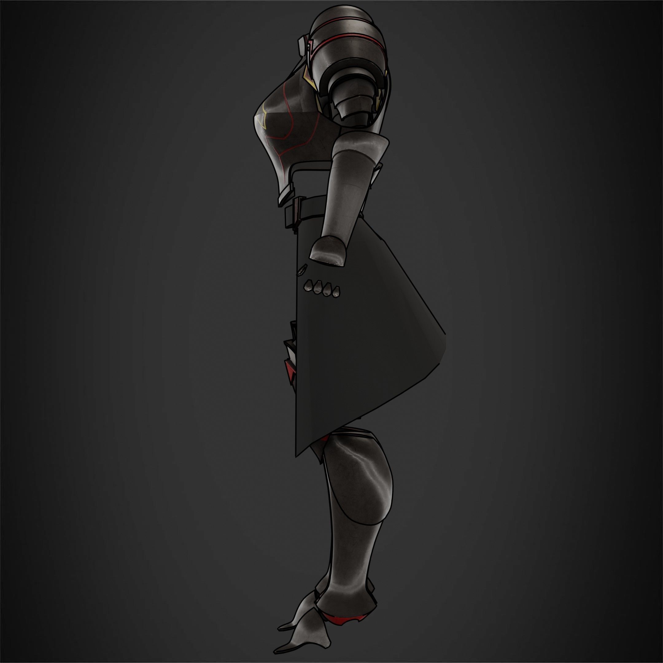 Overlord Leinas Rockbruise Heavy Explosion Armor for Cosplay 3D print model_4