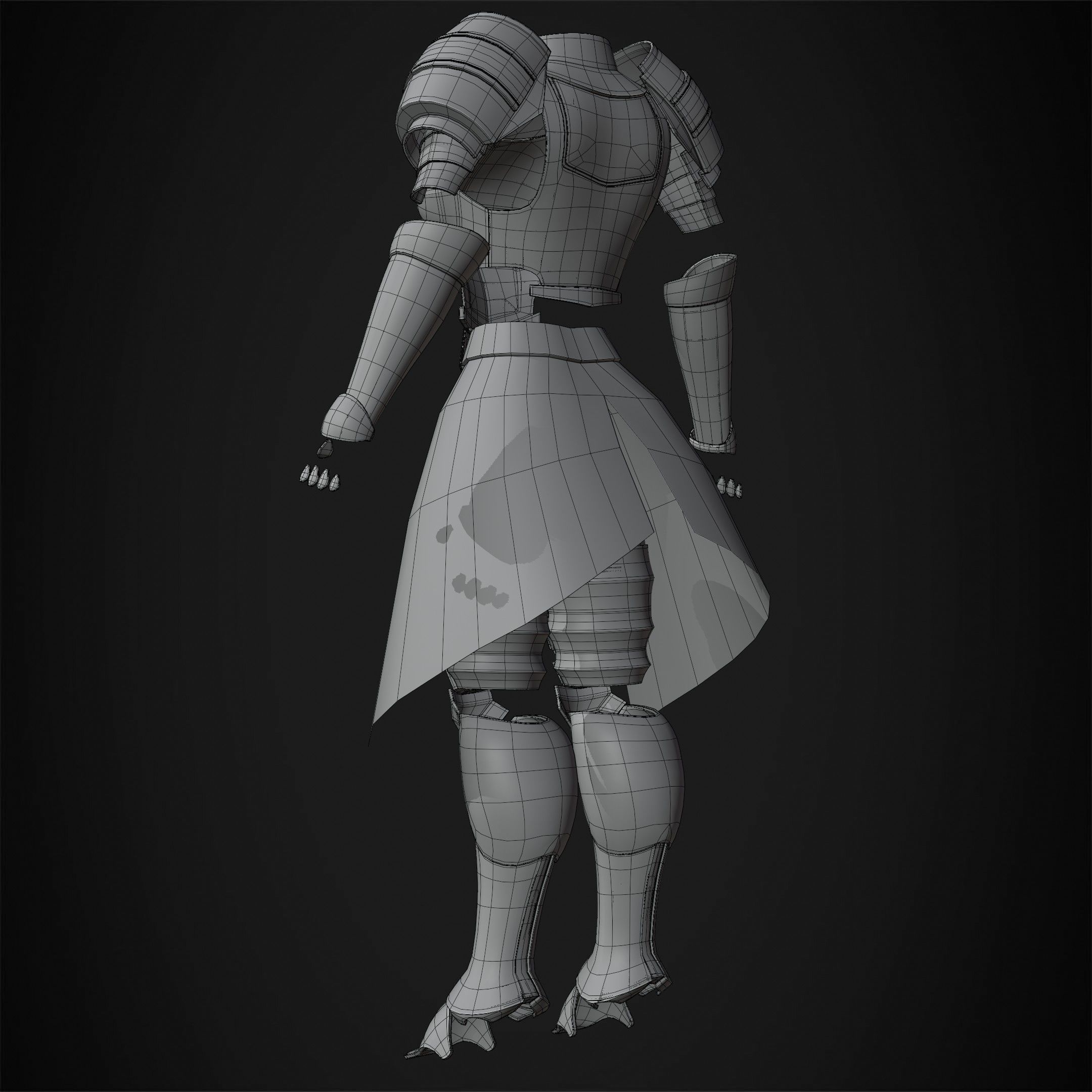 Overlord Leinas Rockbruise Heavy Explosion Armor for Cosplay 3D print model_17