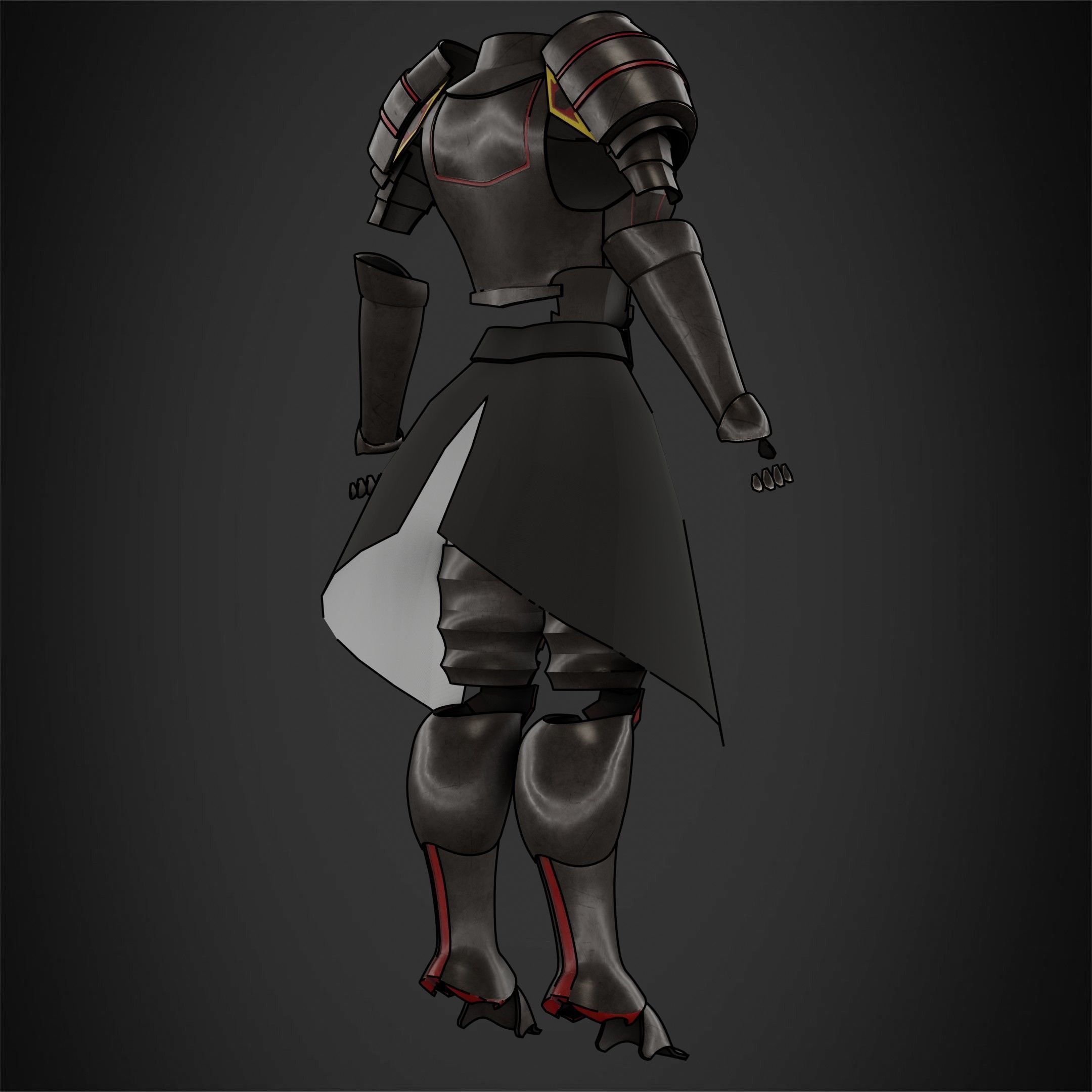 Overlord Leinas Rockbruise Heavy Explosion Armor for Cosplay 3D print model_7