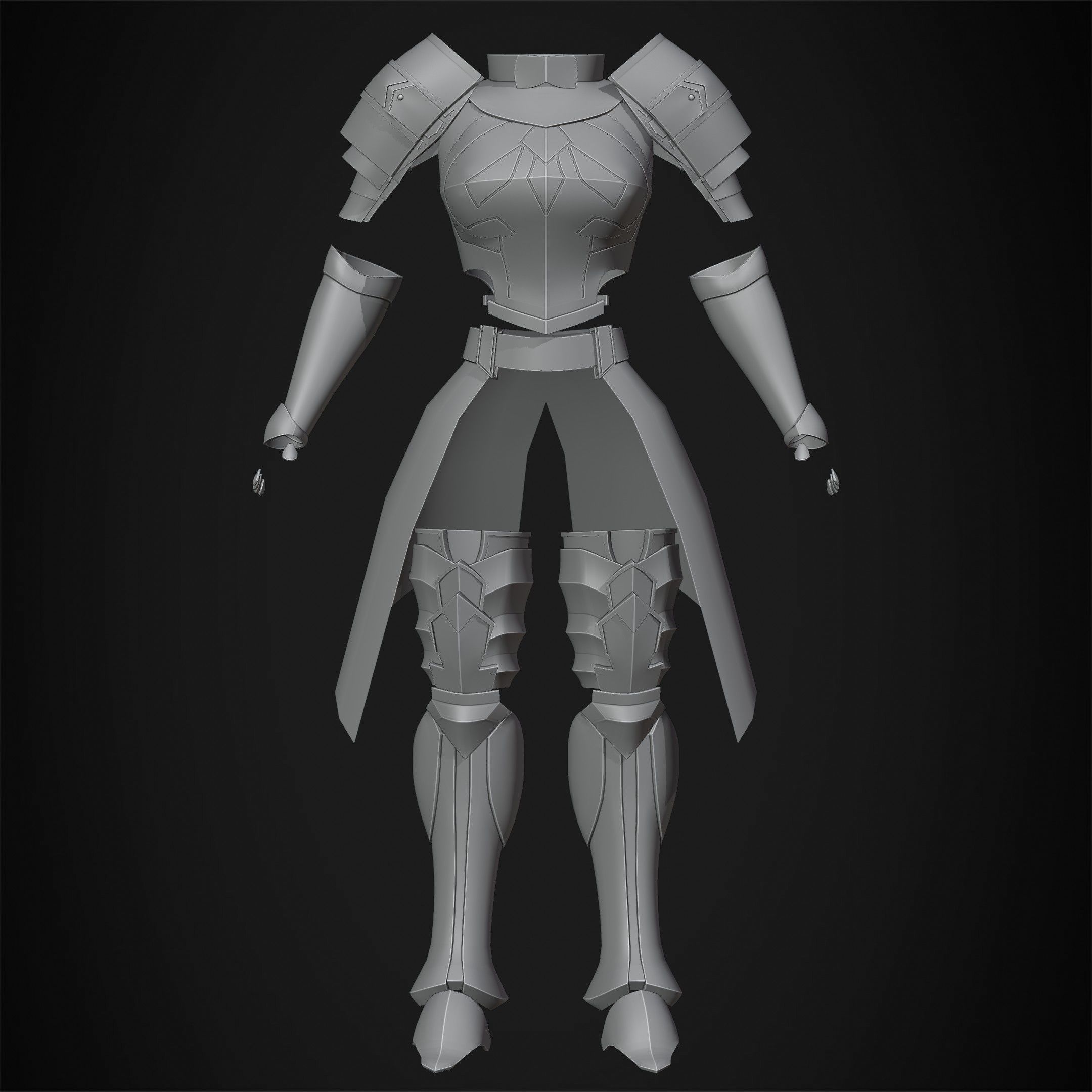 Overlord Leinas Rockbruise Heavy Explosion Armor for Cosplay 3D print model_10