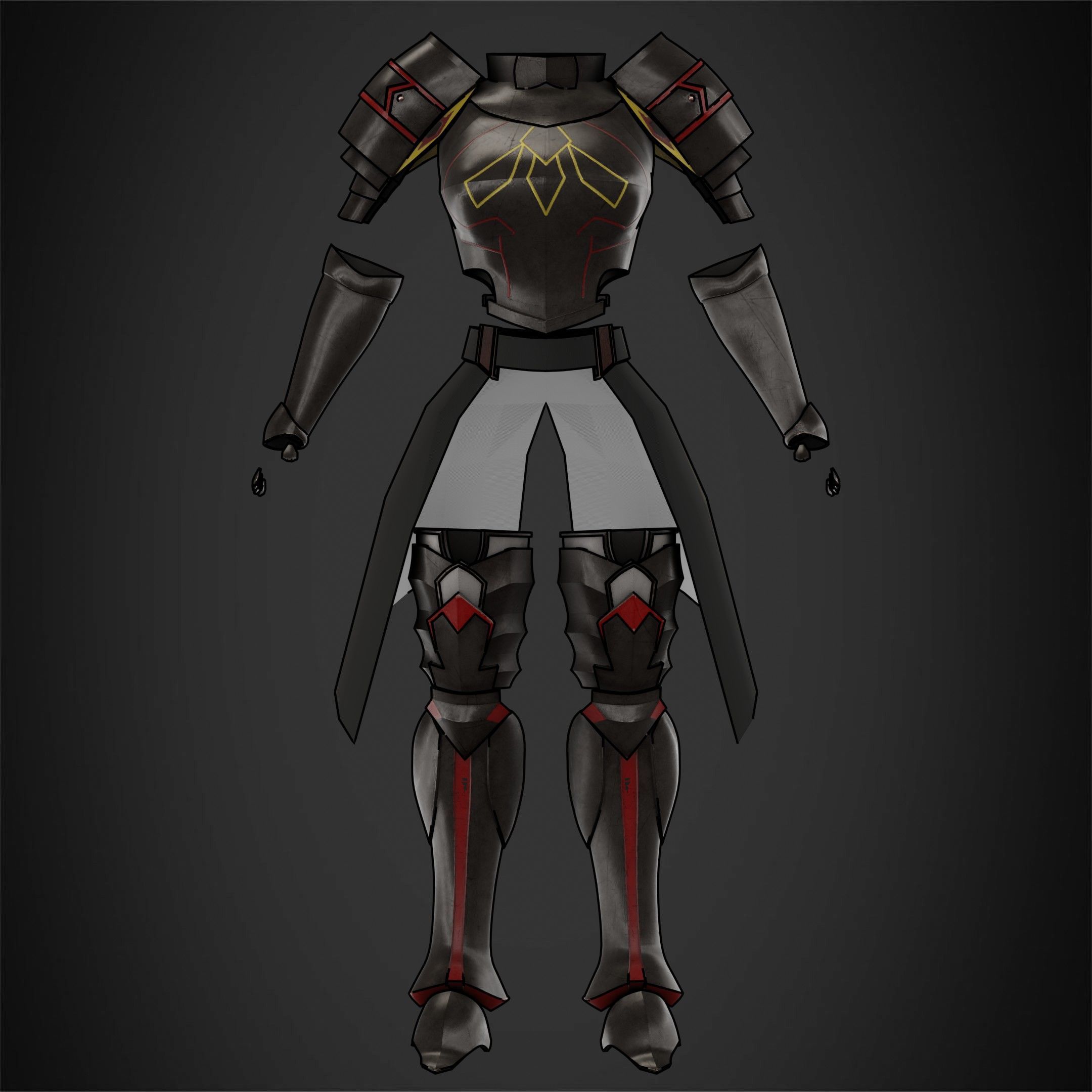 Overlord Leinas Rockbruise Heavy Explosion Armor for Cosplay 3D print model_2