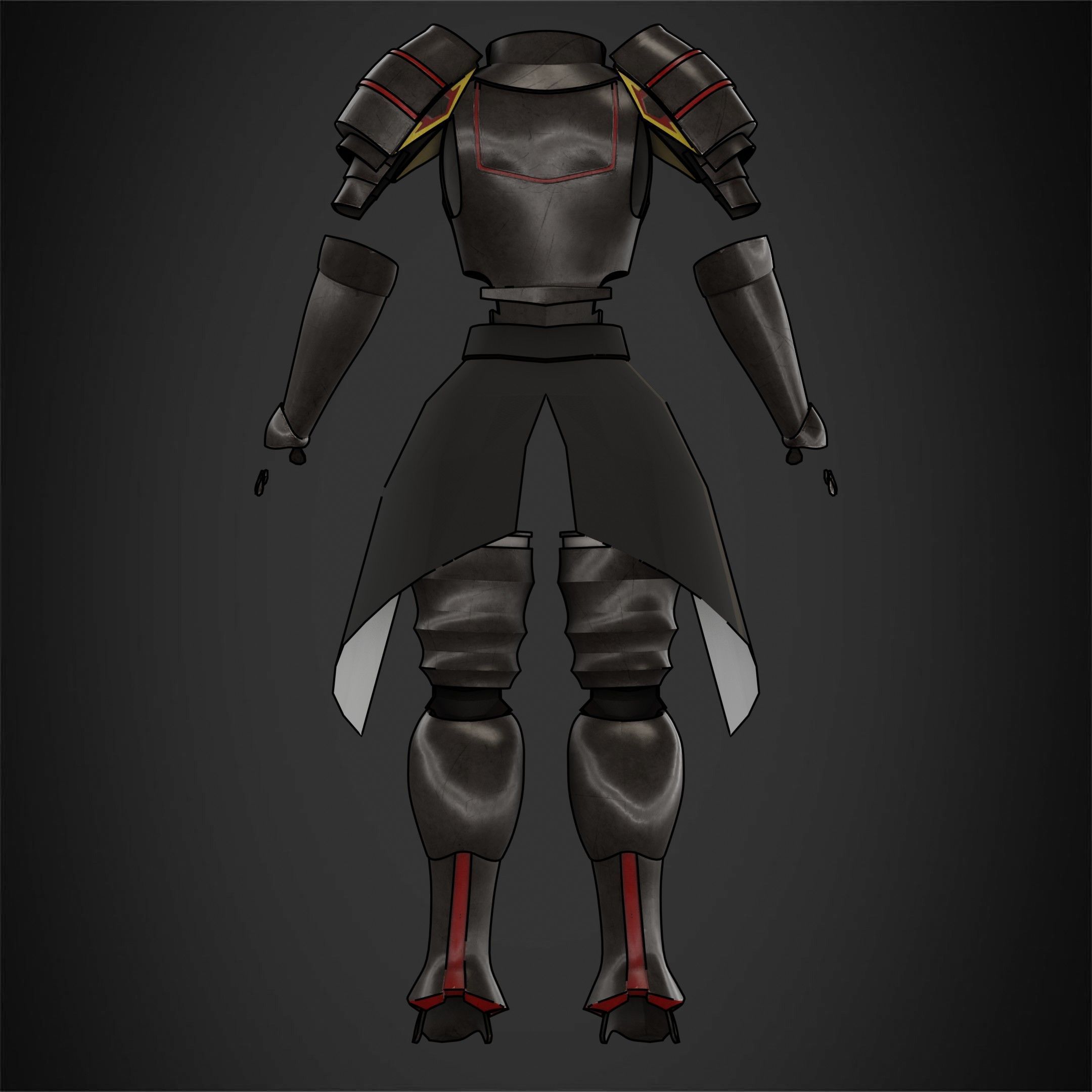 Overlord Leinas Rockbruise Heavy Explosion Armor for Cosplay 3D print model_6