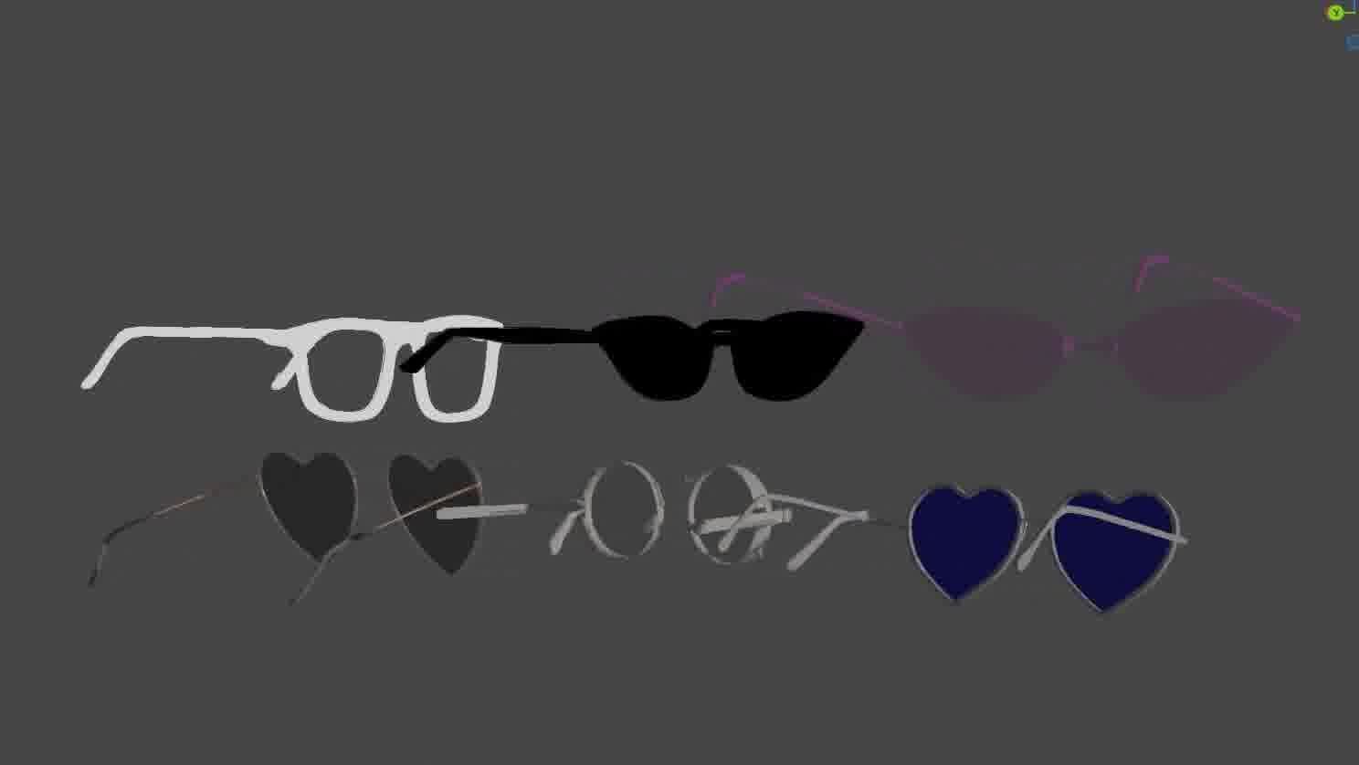 Glasses Pack 3D model Low-poly 3D model_55