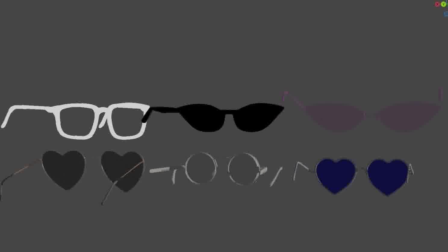 Glasses Pack 3D model Low-poly 3D model_65