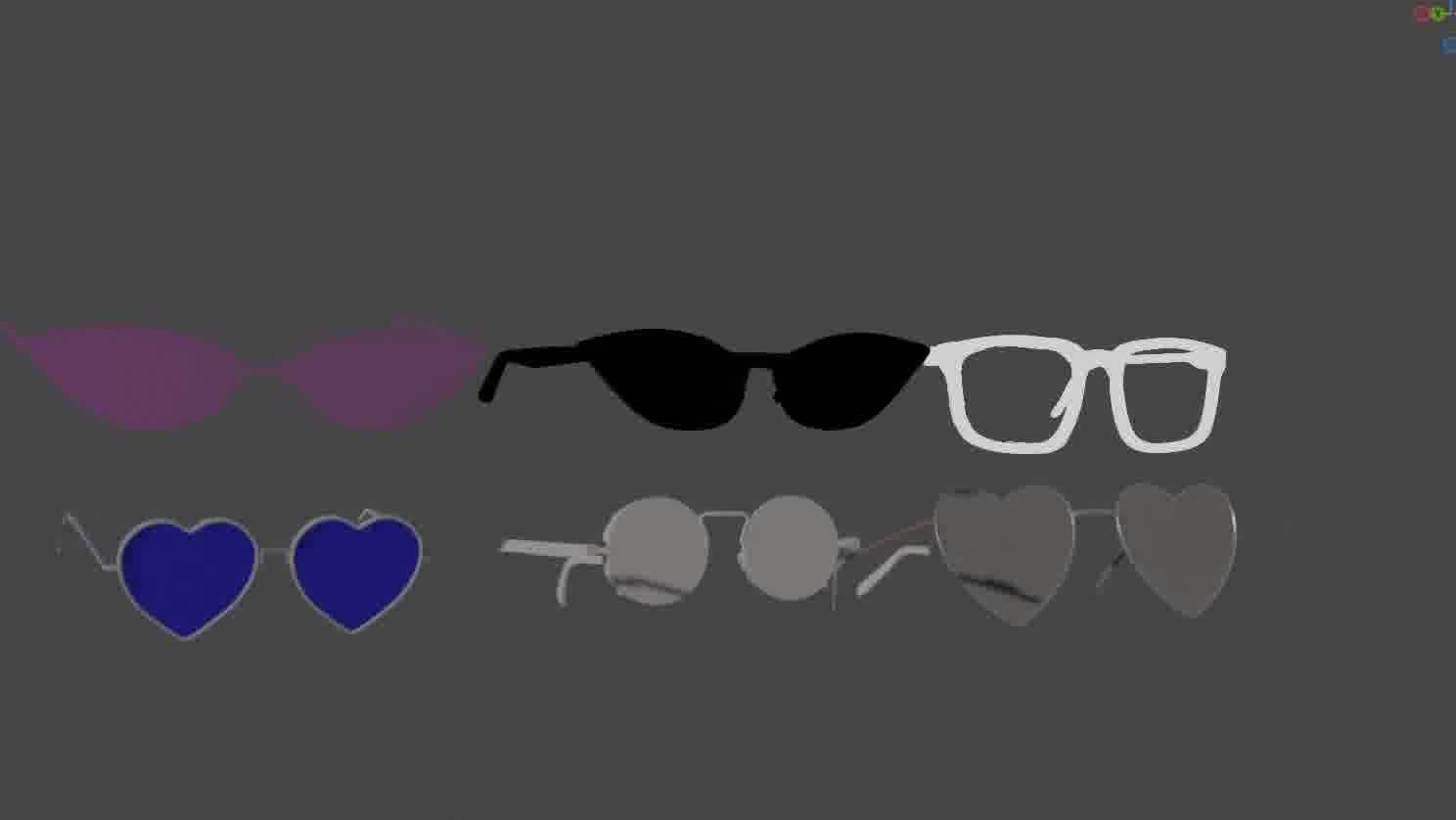 Glasses Pack 3D model Low-poly 3D model_37