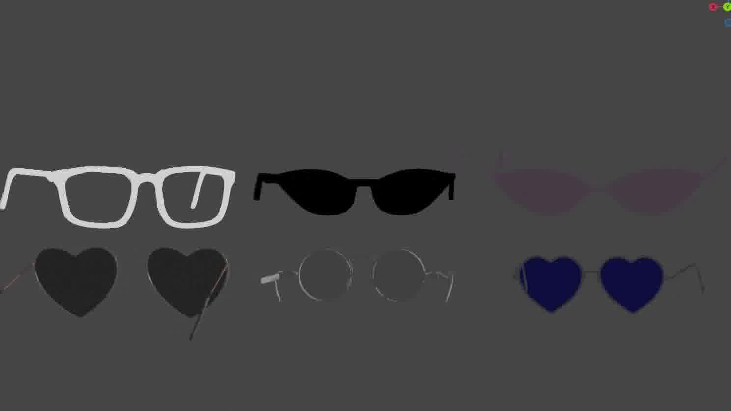 Glasses Pack 3D model Low-poly 3D model_64