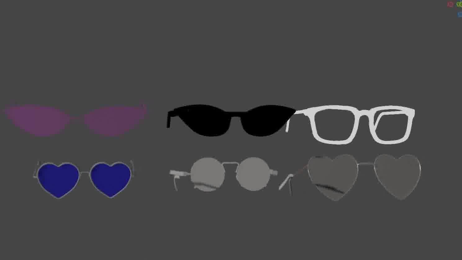 Glasses Pack 3D model Low-poly 3D model_30