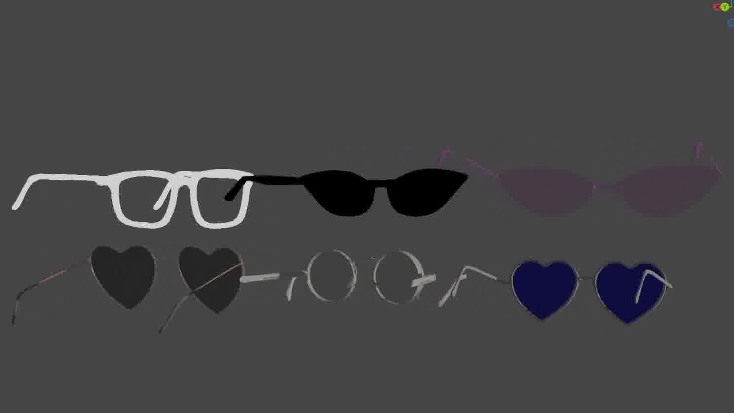 Glasses Pack 3D model Low-poly 3D model_57