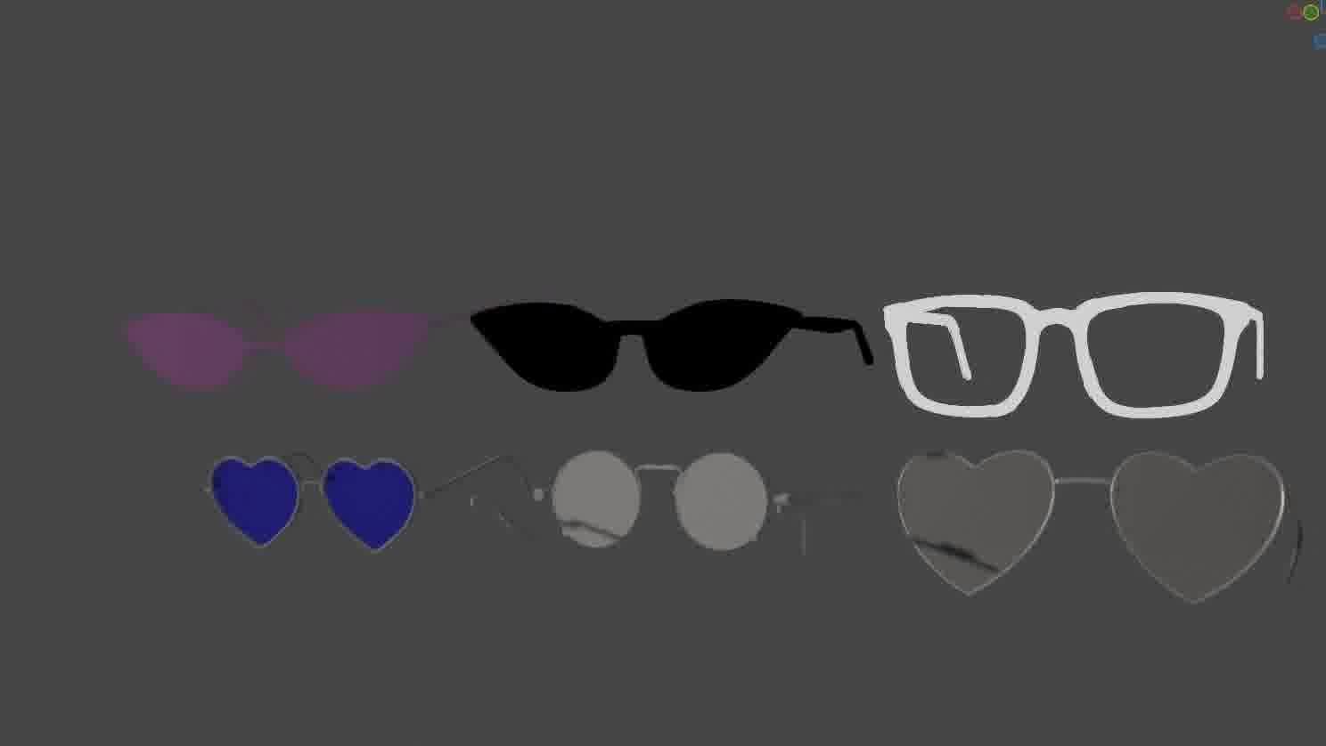 Glasses Pack 3D model Low-poly 3D model_86