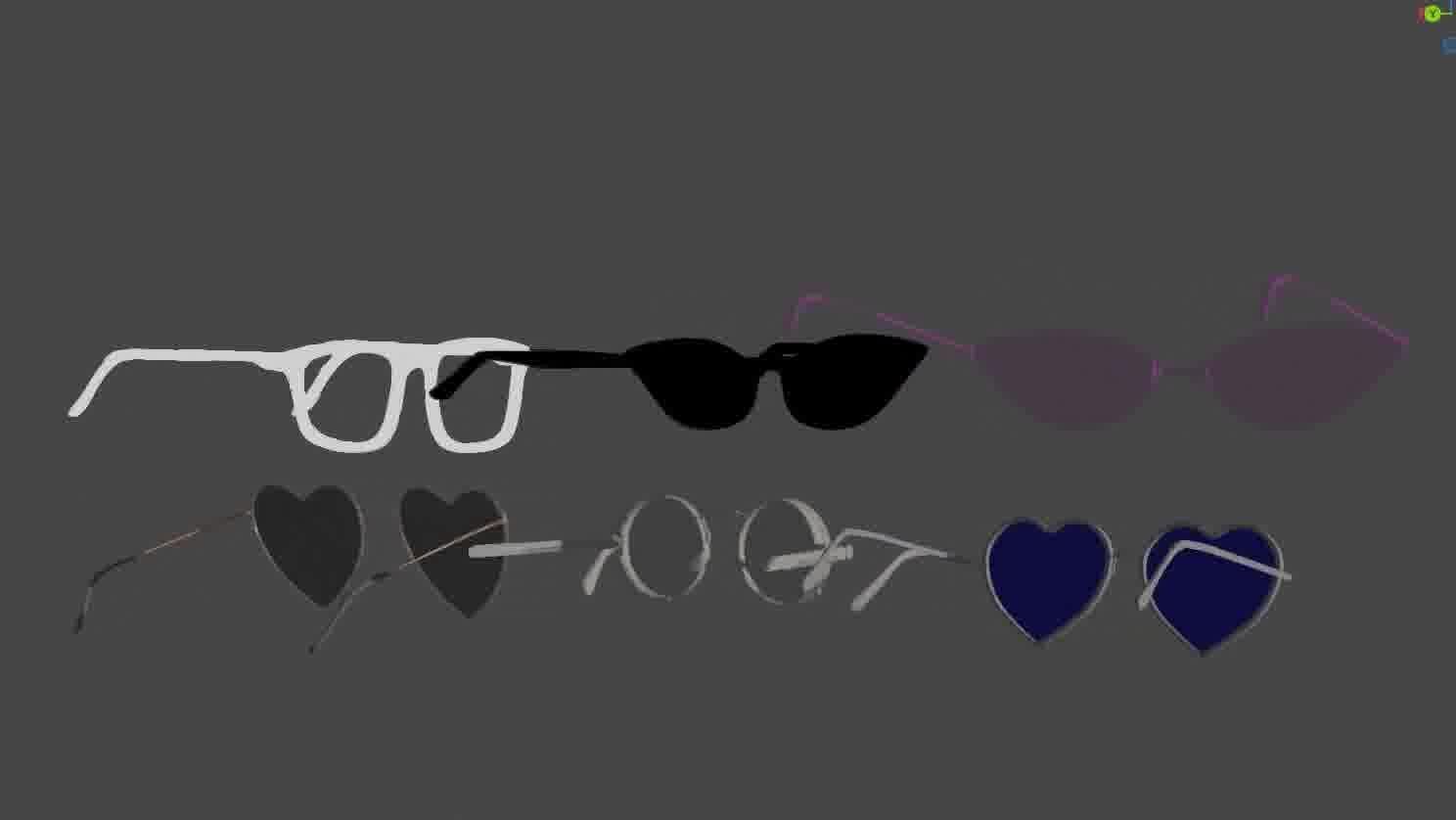 Glasses Pack 3D model Low-poly 3D model_60