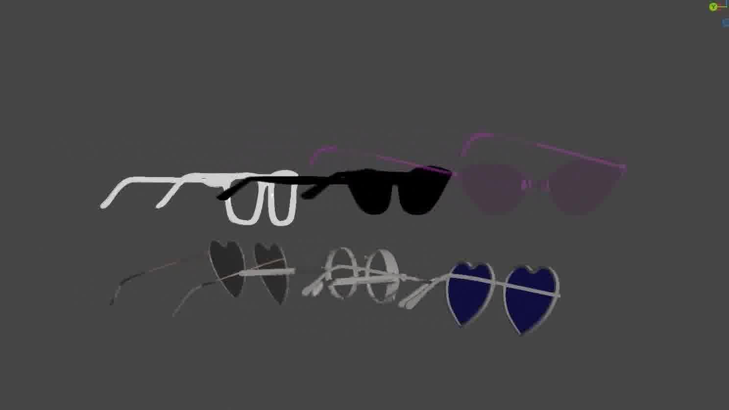 Glasses Pack 3D model Low-poly 3D model_47