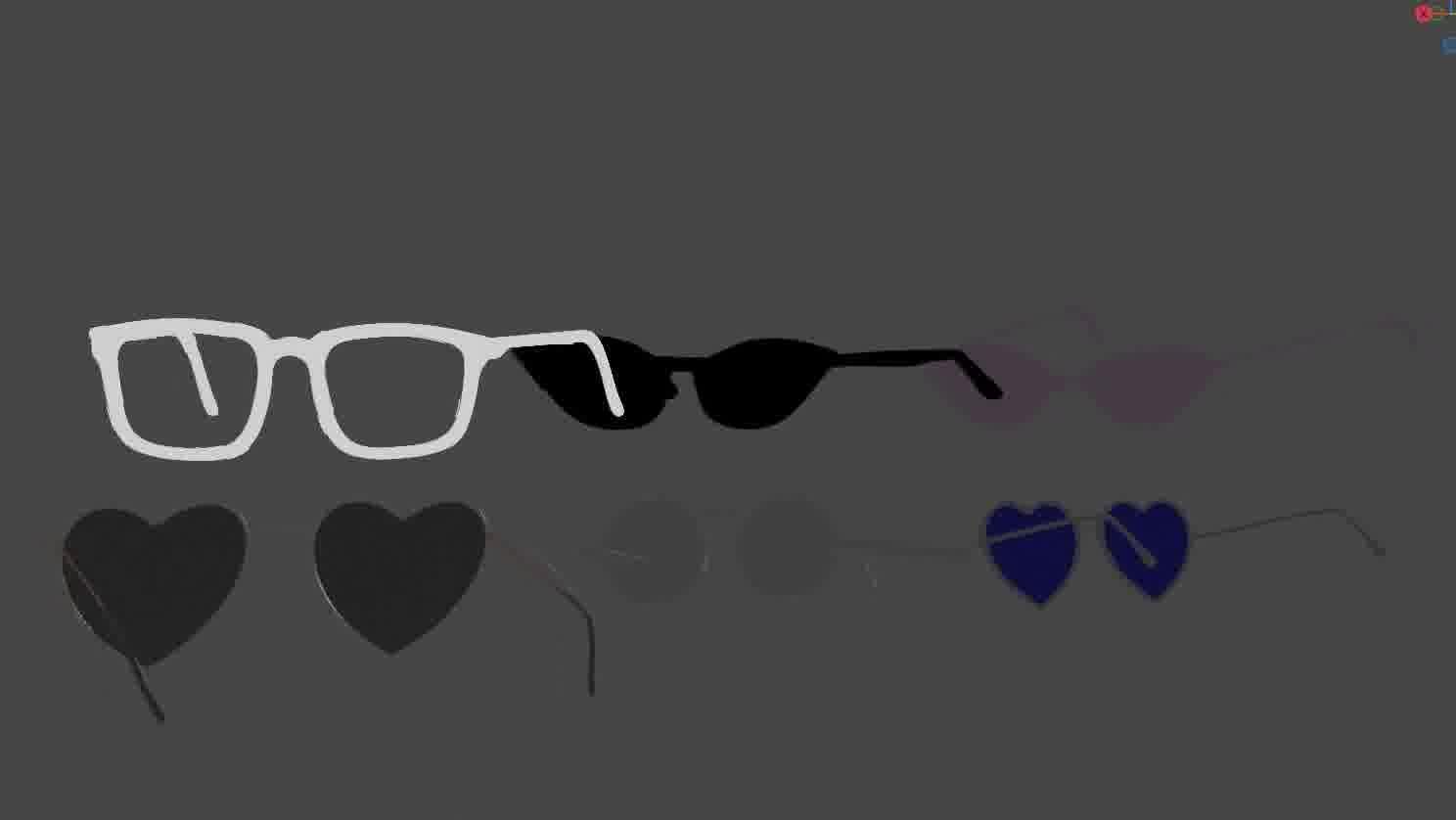 Glasses Pack 3D model Low-poly 3D model_90