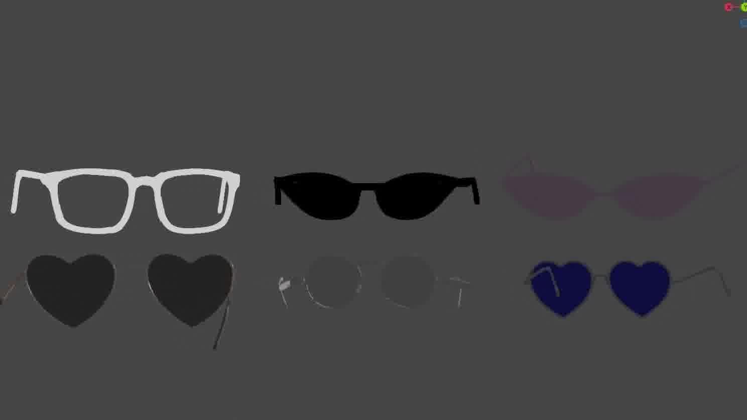 Glasses Pack 3D model Low-poly 3D model_67