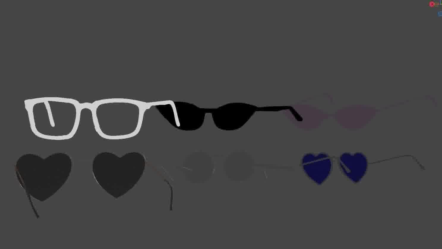 Glasses Pack 3D model Low-poly 3D model_82