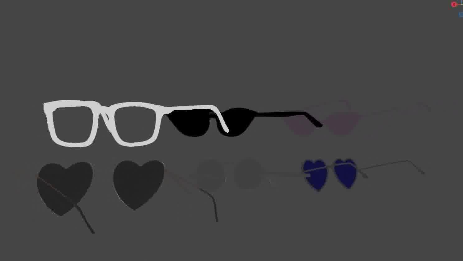 Glasses Pack 3D model Low-poly 3D model_69