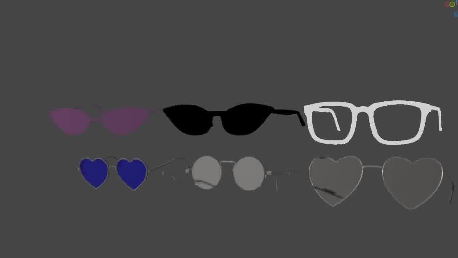 Glasses Pack 3D model Low-poly 3D model_83