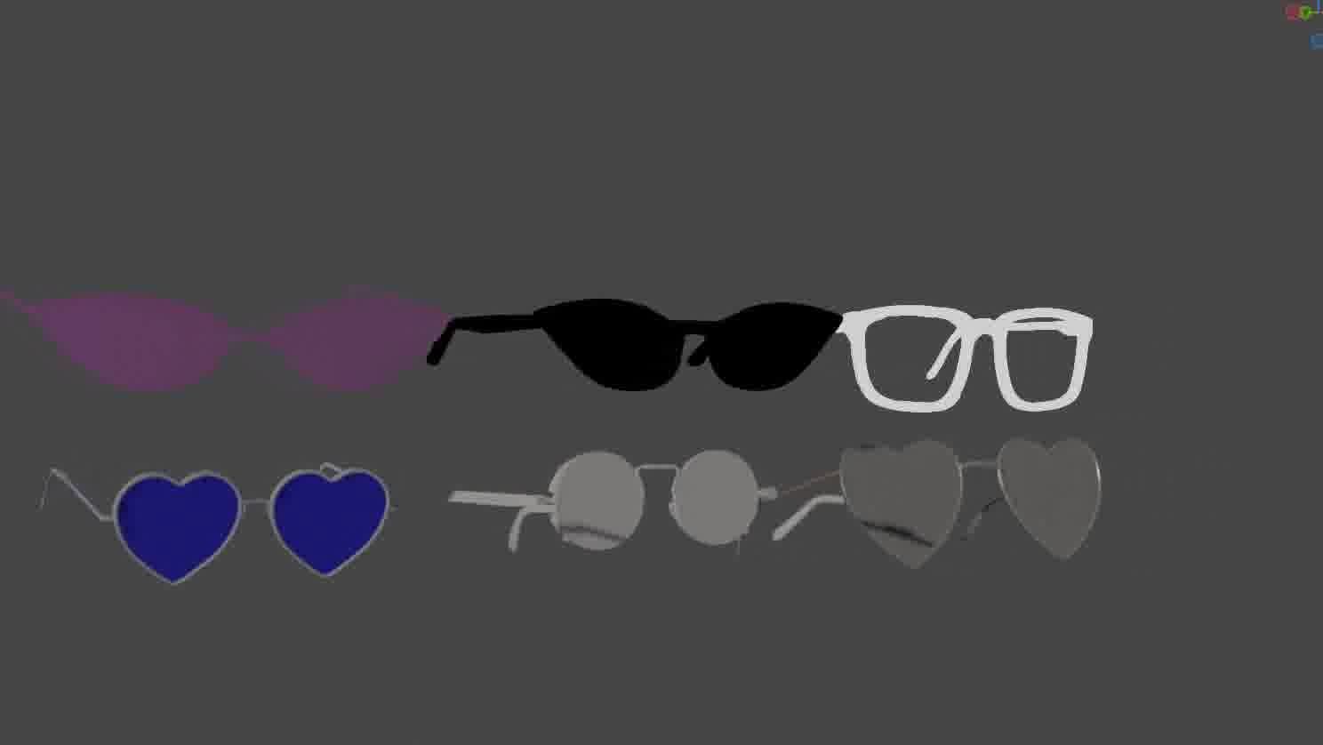 Glasses Pack 3D model Low-poly 3D model_29