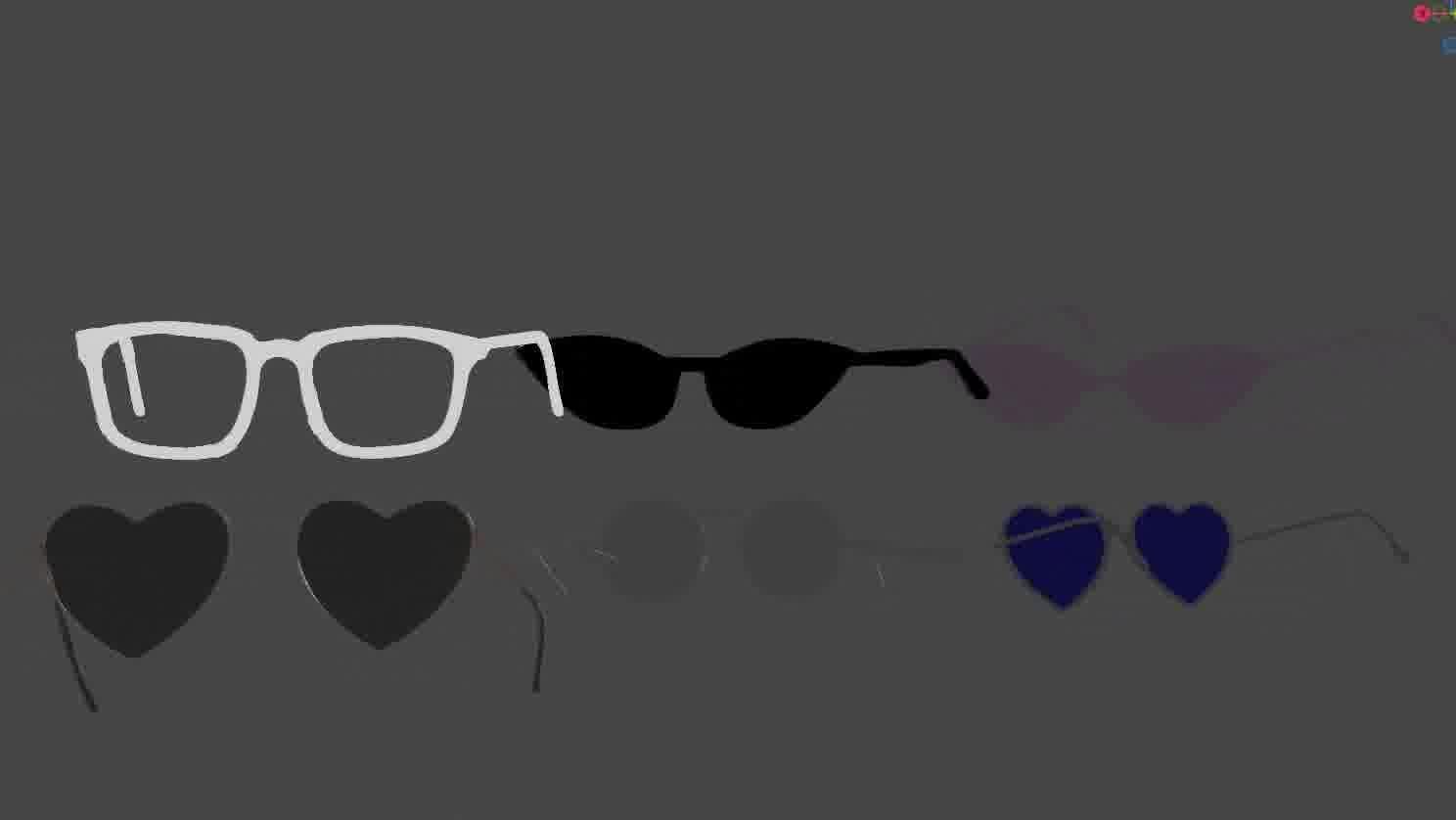 Glasses Pack 3D model Low-poly 3D model_79