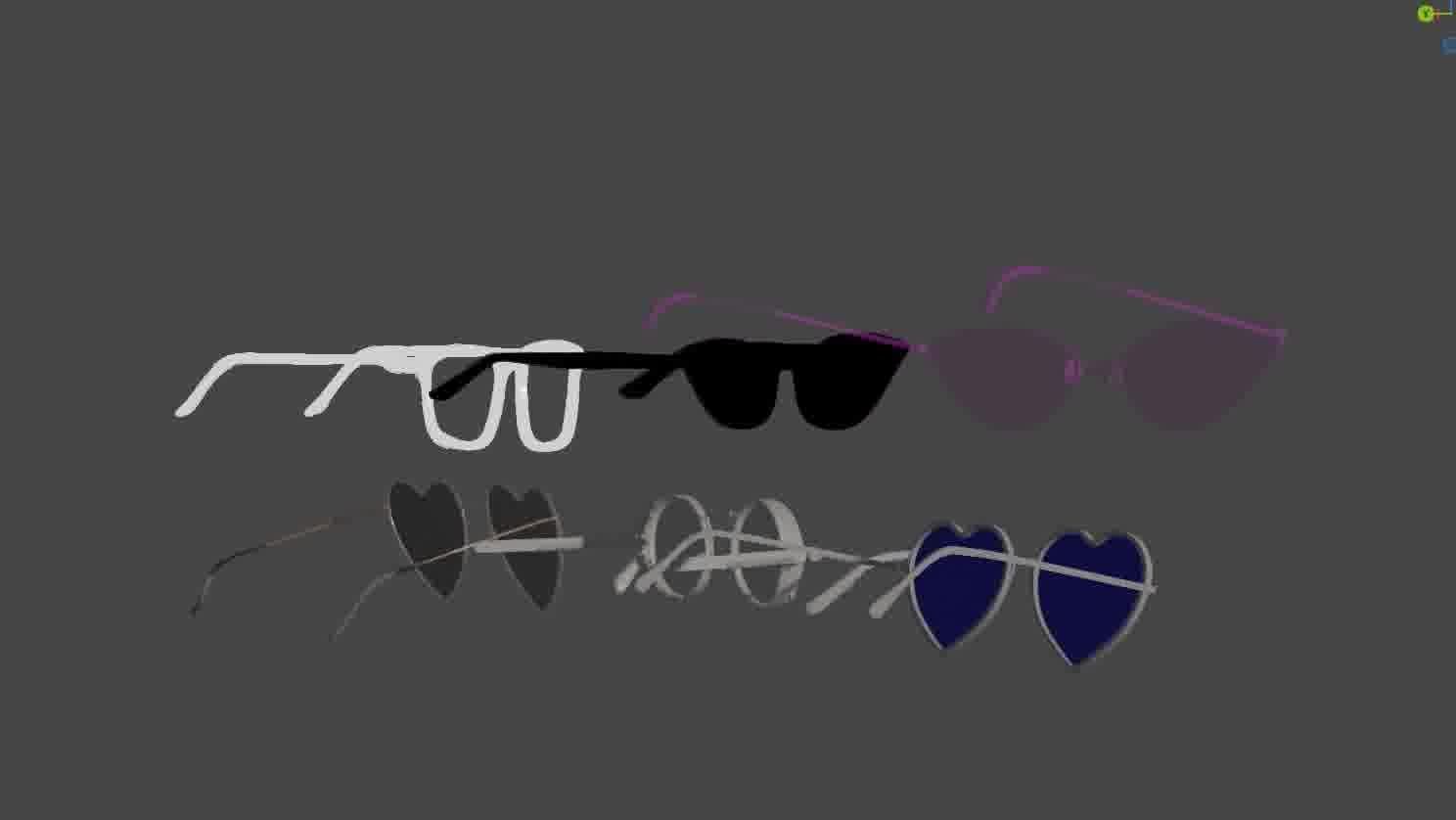 Glasses Pack 3D model Low-poly 3D model_45