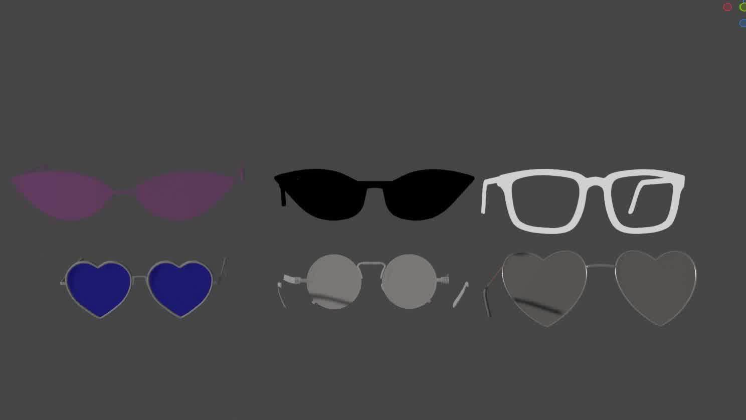 Glasses Pack 3D model Low-poly 3D model_19